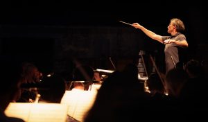Conductor Franz Welser-Möst with the Vienna Philharmonic at the Salzburg Festival